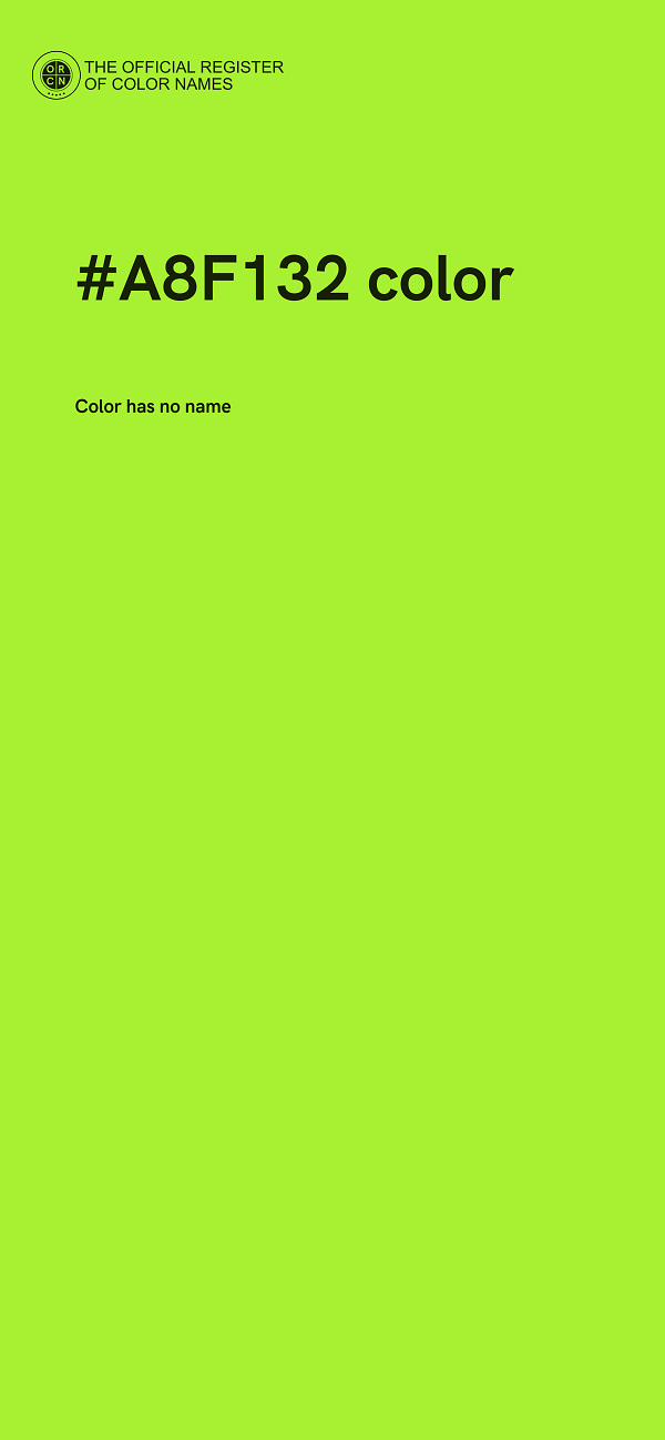 #A8F132 color image