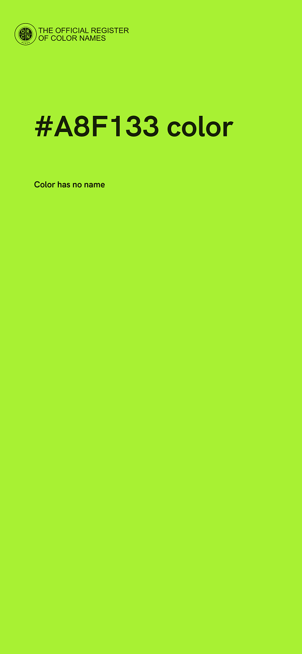 #A8F133 color image