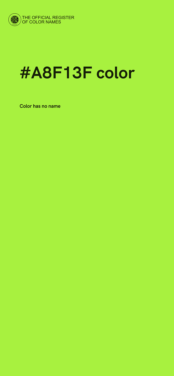 #A8F13F color image