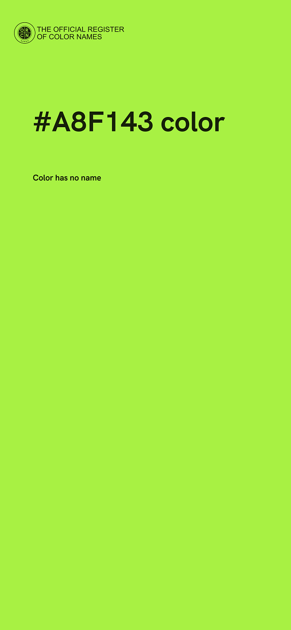 #A8F143 color image