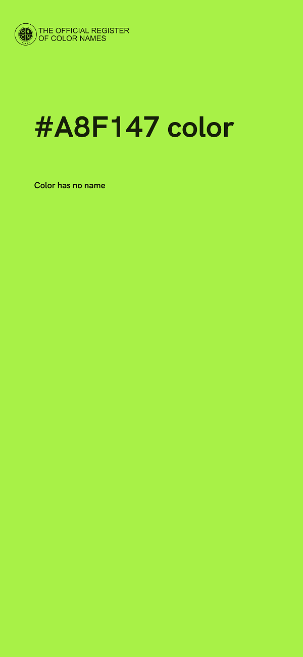 #A8F147 color image