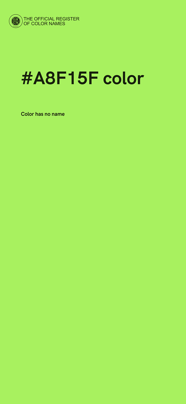 #A8F15F color image