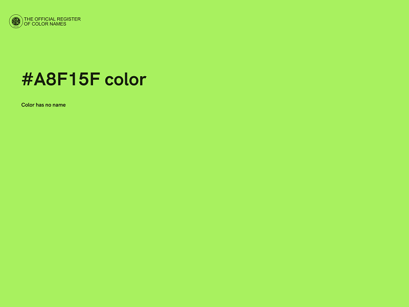 #A8F15F color image