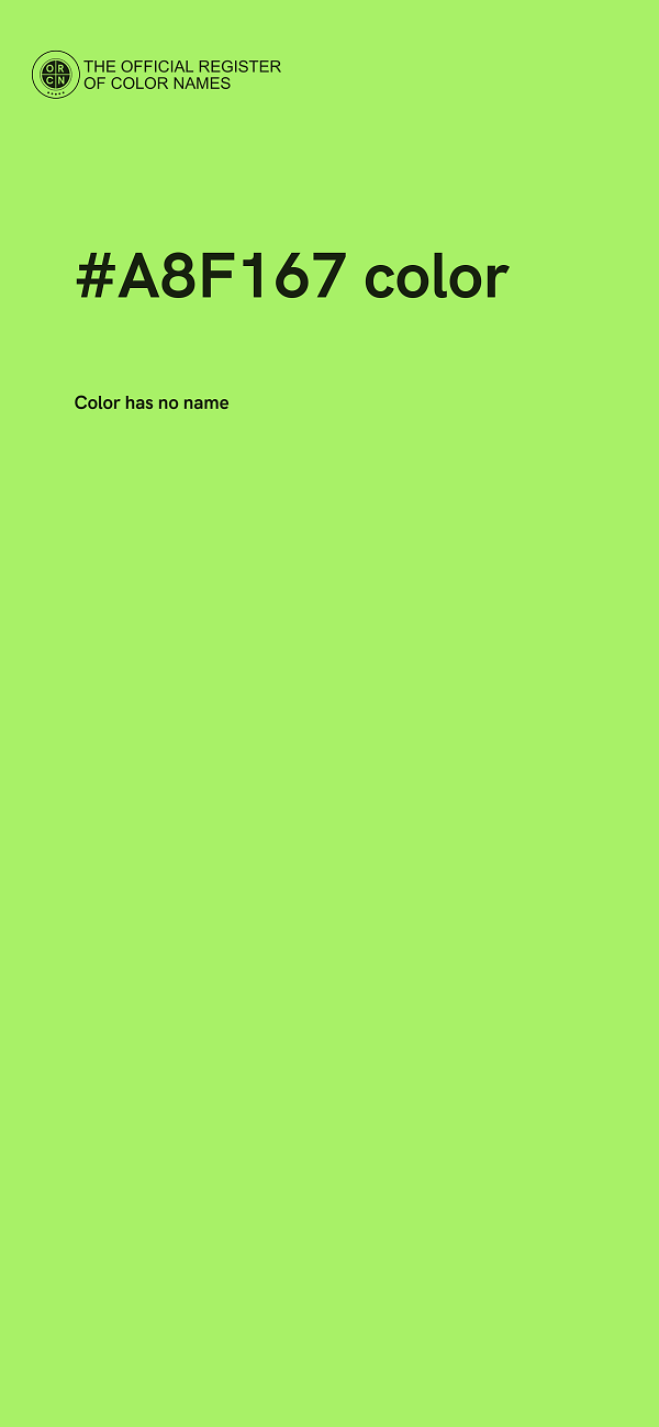 #A8F167 color image