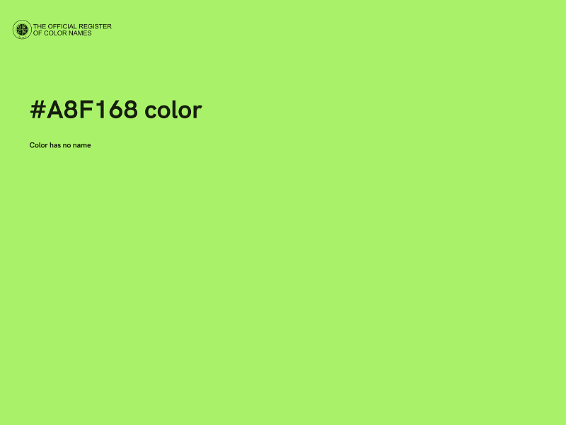 #A8F168 color image