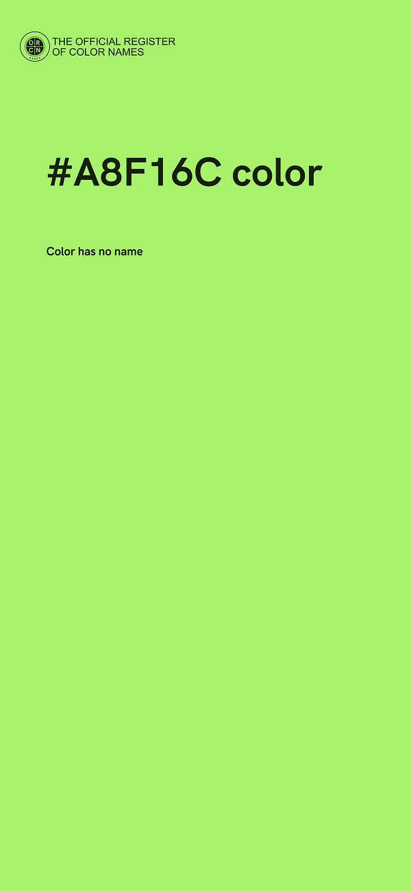 #A8F16C color image