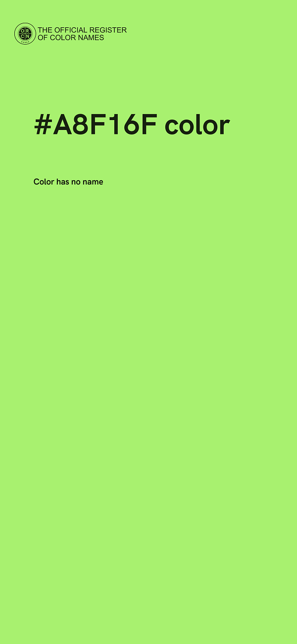 #A8F16F color image