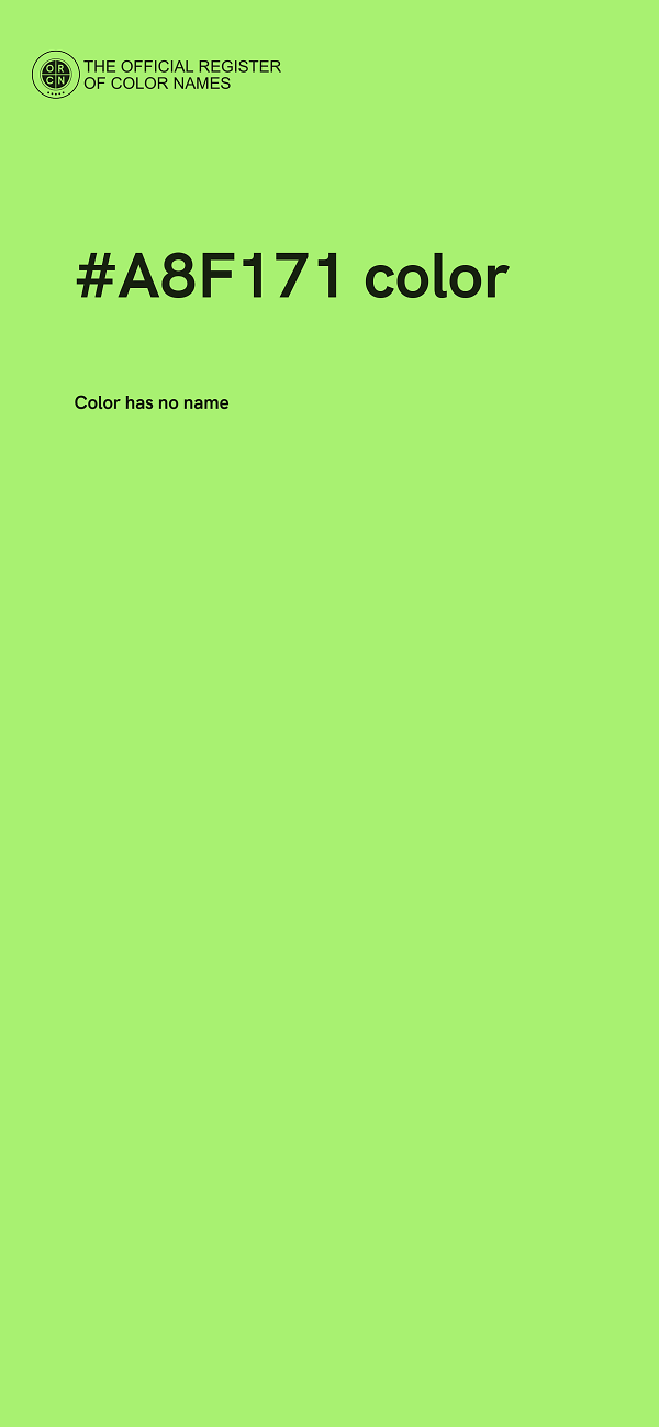 #A8F171 color image