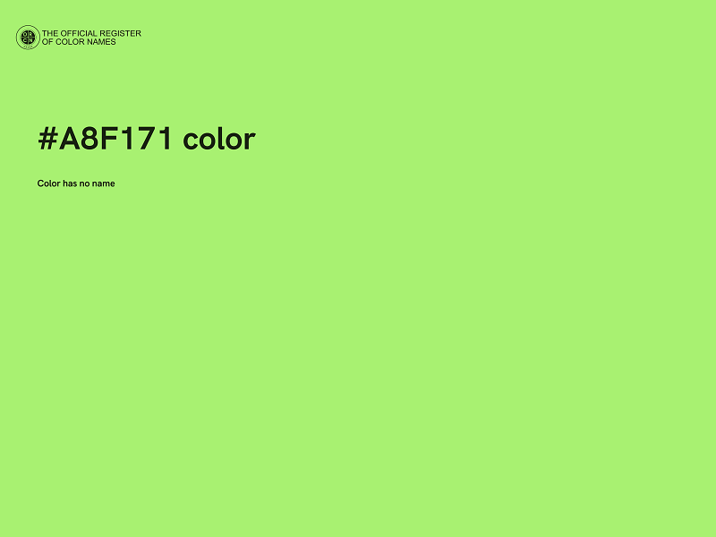 #A8F171 color image
