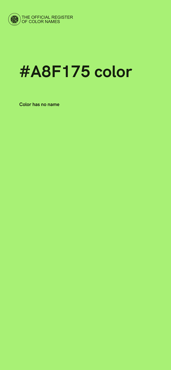 #A8F175 color image