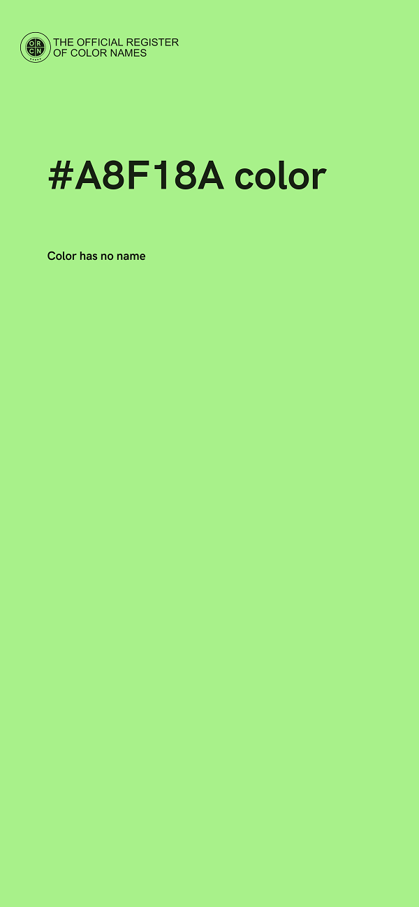 #A8F18A color image