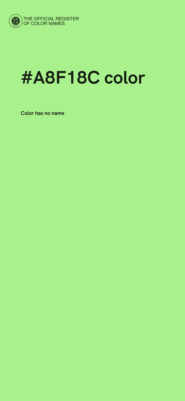 #A8F18C color image
