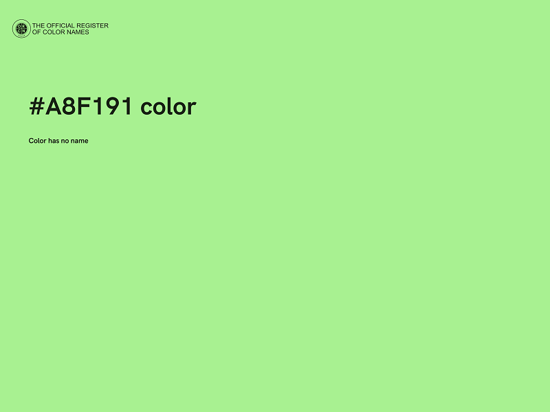 #A8F191 color image