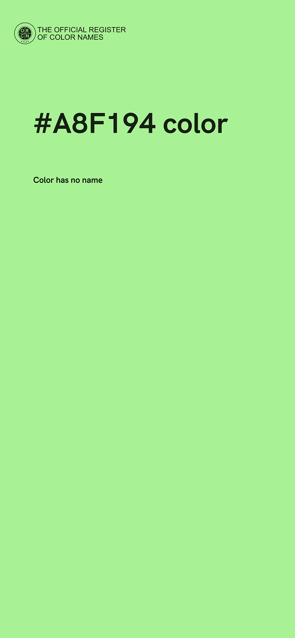 #A8F194 color image