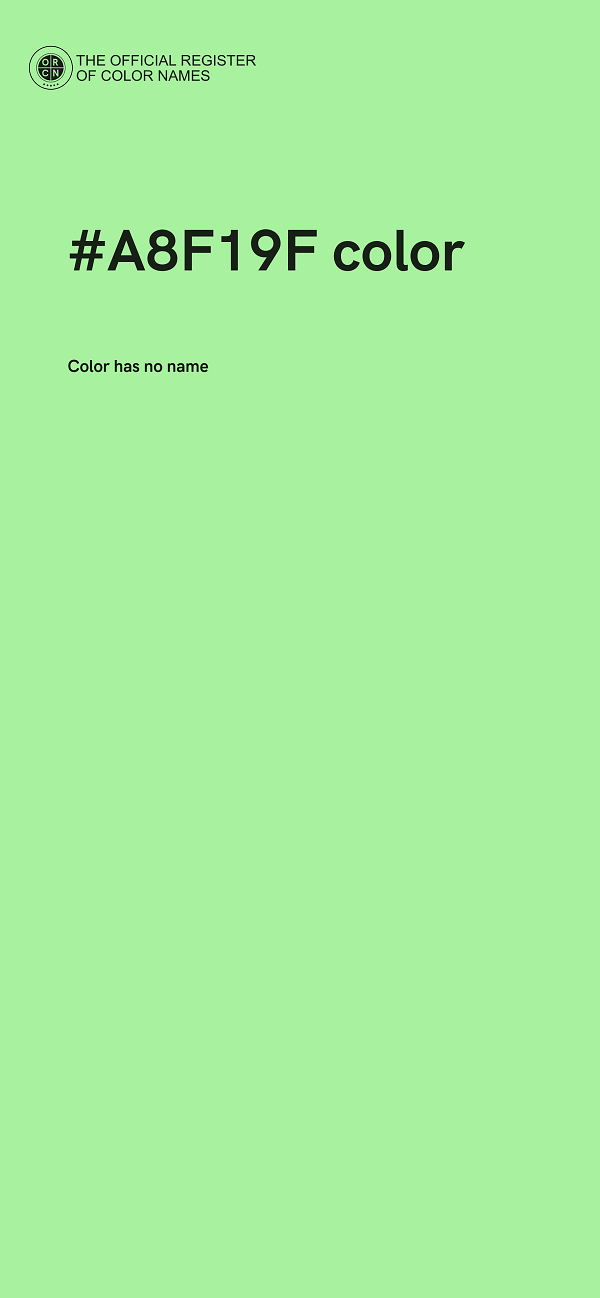 #A8F19F color image
