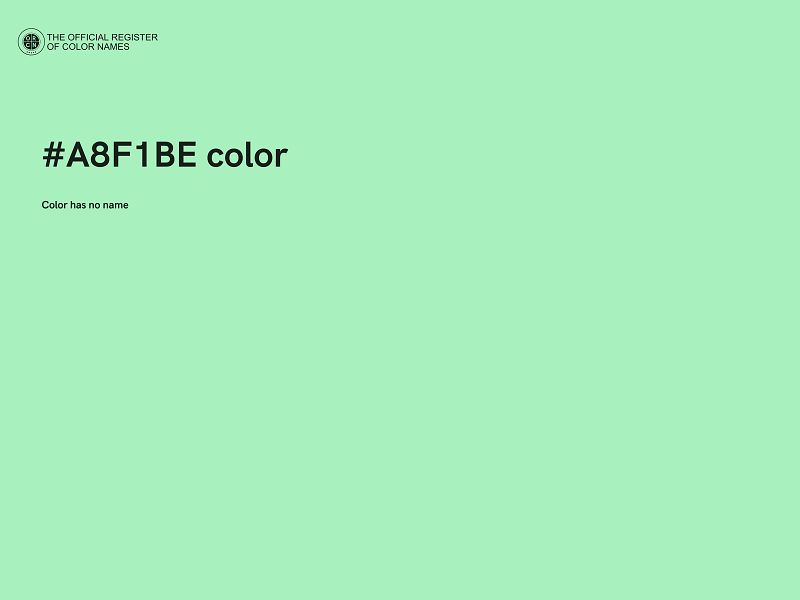 #A8F1BE color image