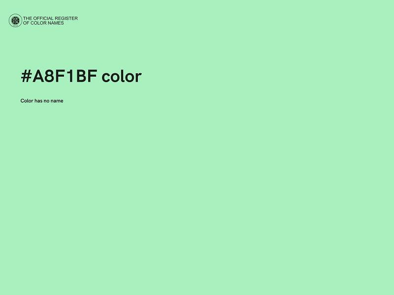 #A8F1BF color image