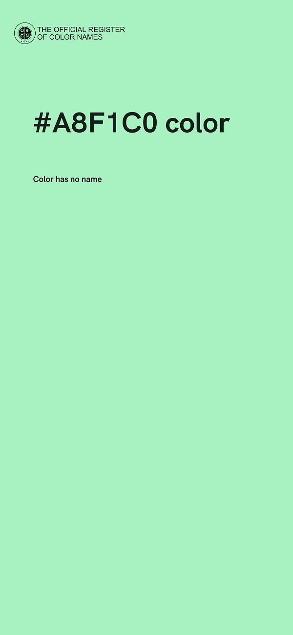 #A8F1C0 color image