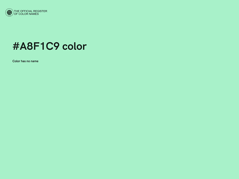 #A8F1C9 color image