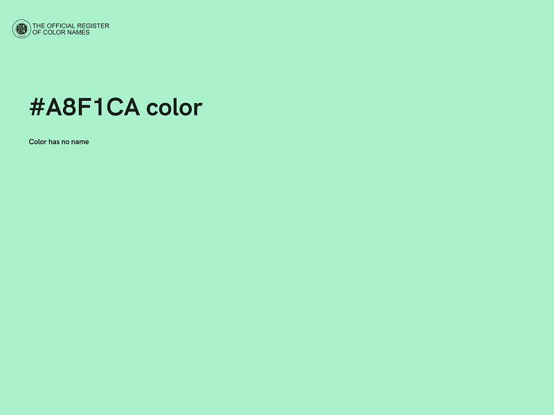 #A8F1CA color image