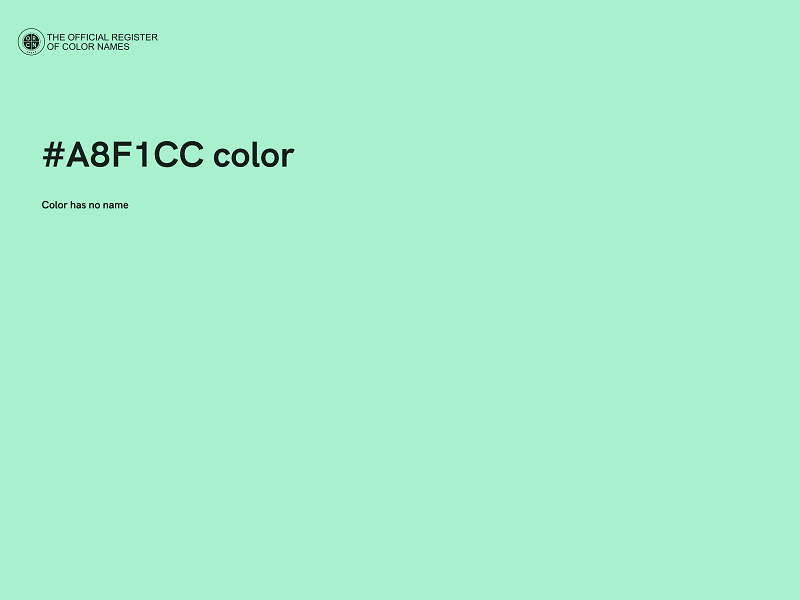 #A8F1CC color image