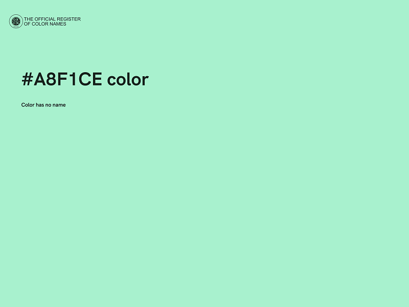#A8F1CE color image