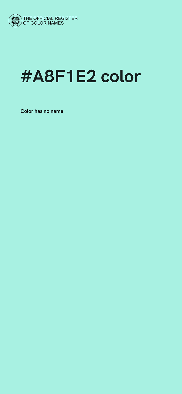 #A8F1E2 color image