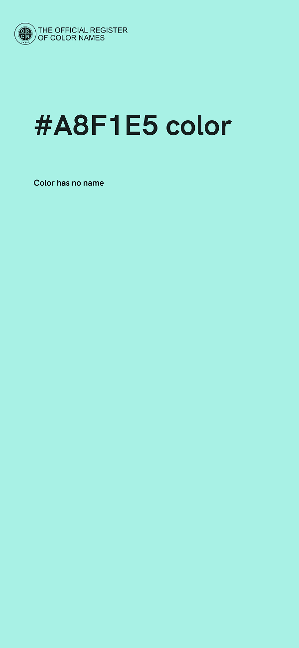 #A8F1E5 color image