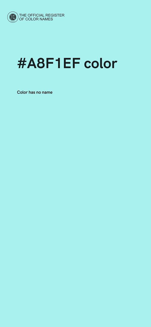 #A8F1EF color image
