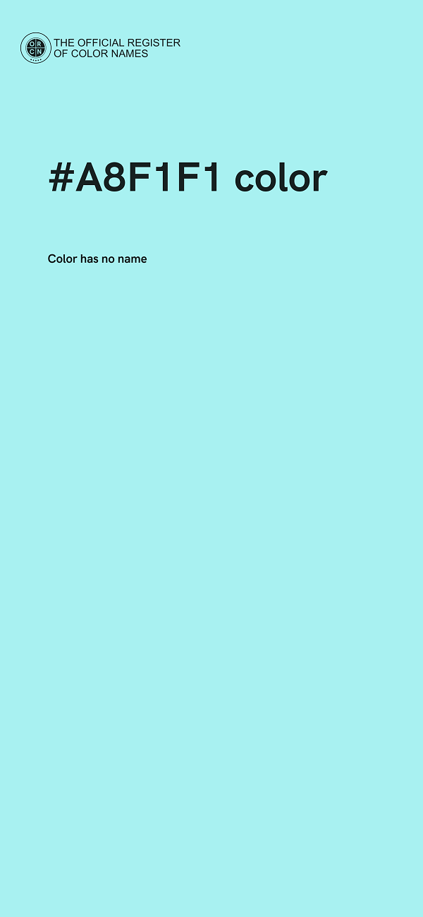 #A8F1F1 color image