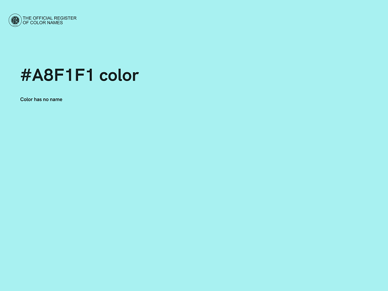 #A8F1F1 color image