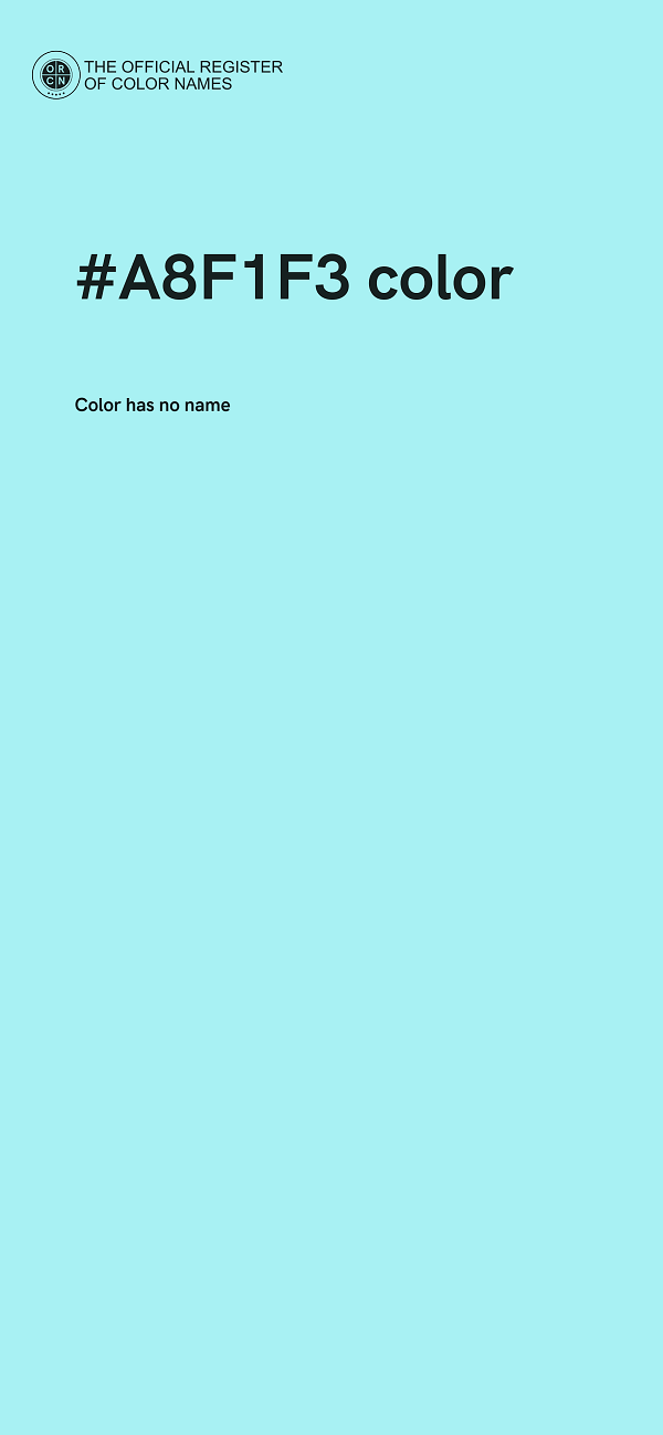 #A8F1F3 color image