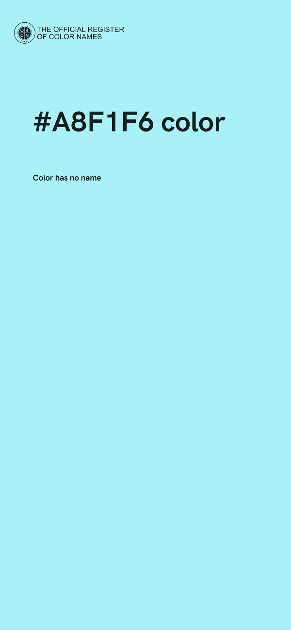 #A8F1F6 color image