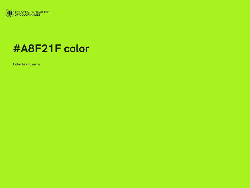 #A8F21F color image