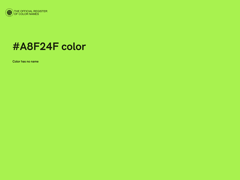 #A8F24F color image