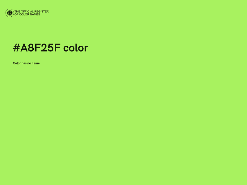 #A8F25F color image