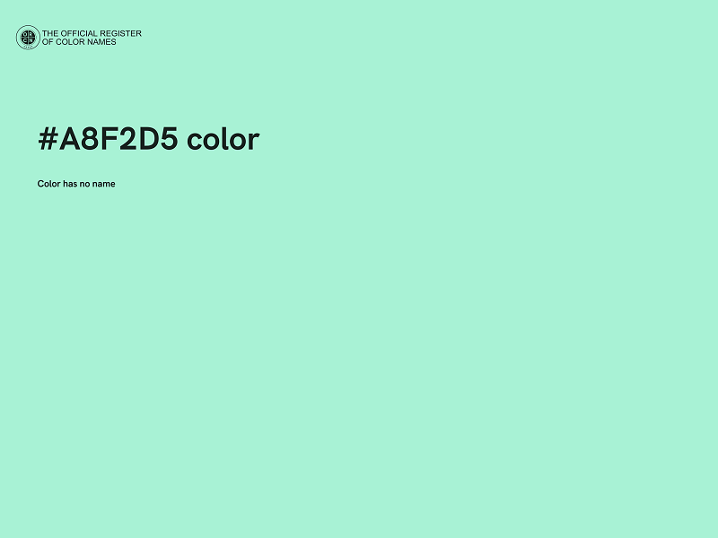 #A8F2D5 color image