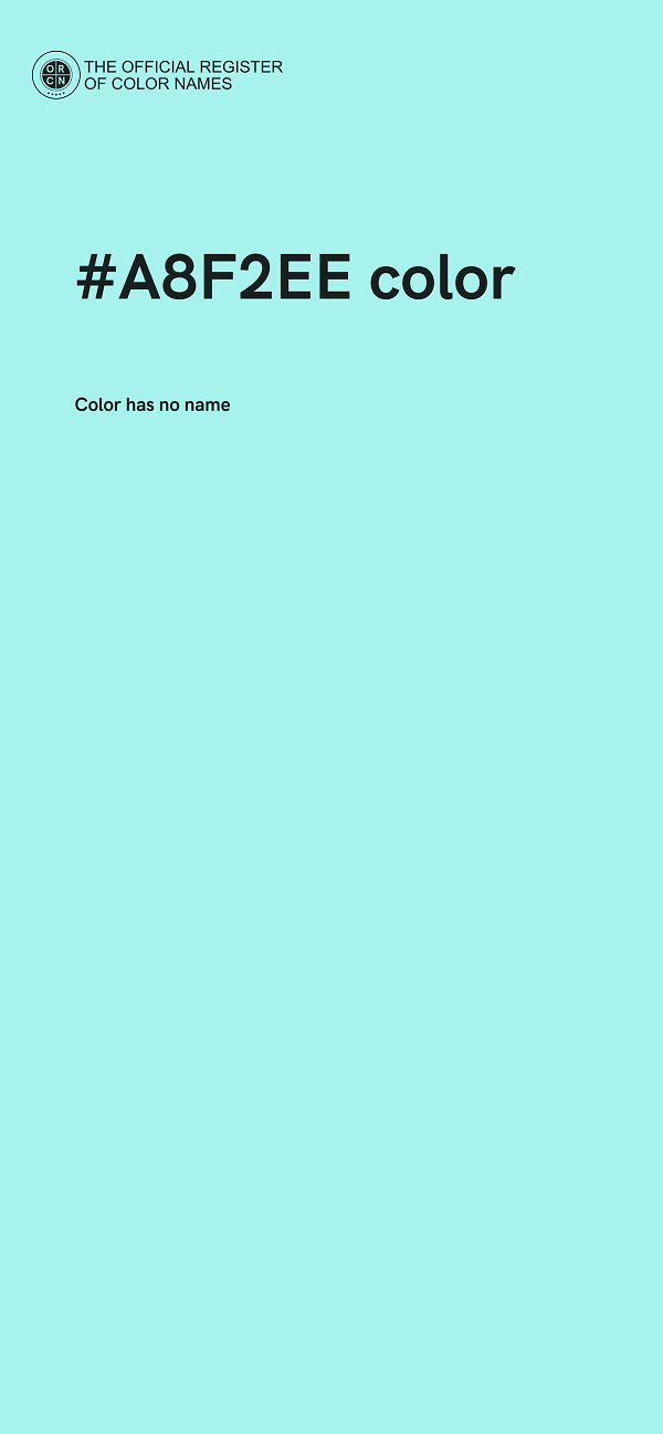 #A8F2EE color image