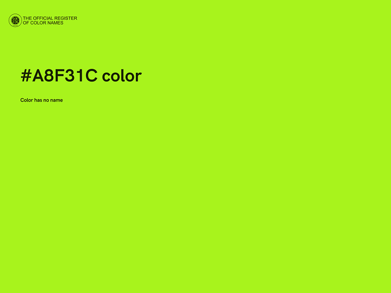 #A8F31C color image