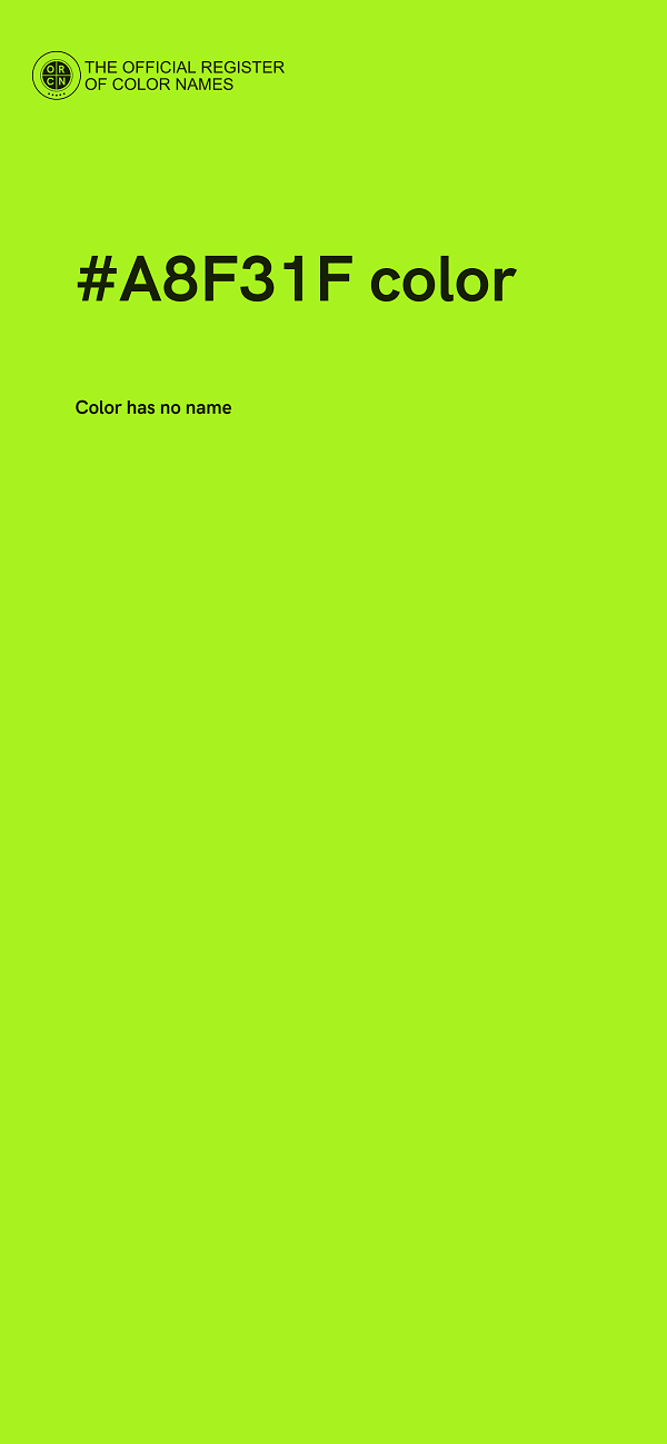 #A8F31F color image