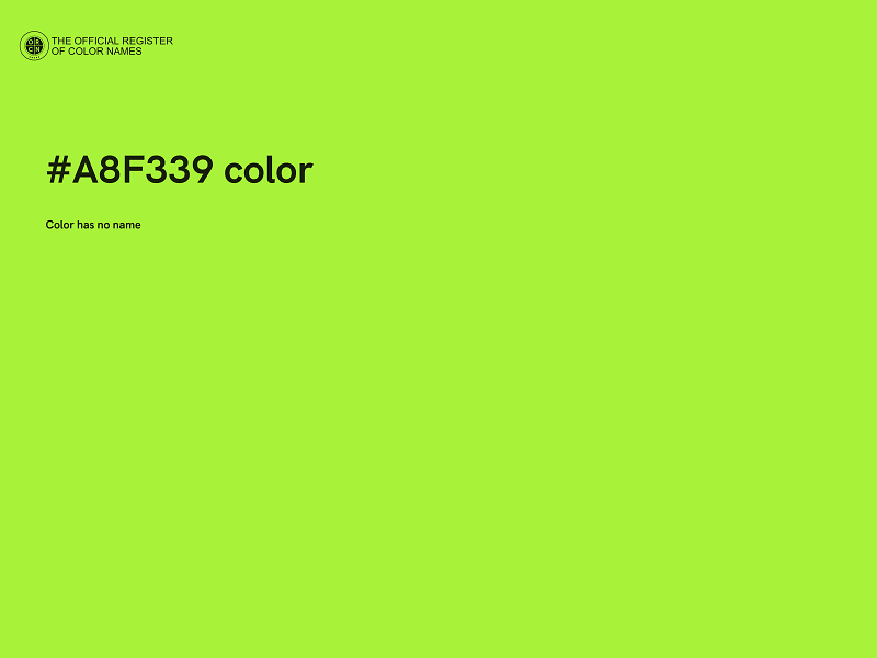 #A8F339 color image