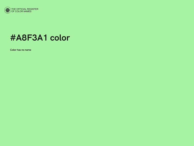 #A8F3A1 color image