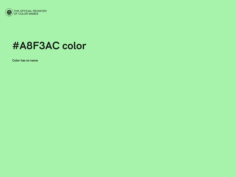 #A8F3AC color image