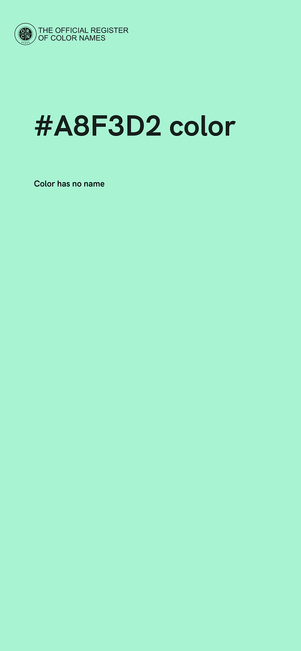 #A8F3D2 color image