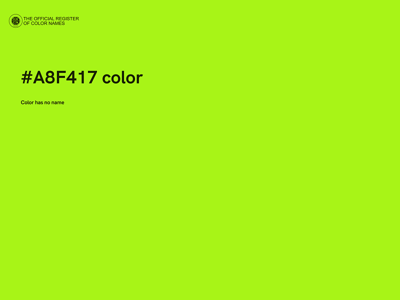 #A8F417 color image
