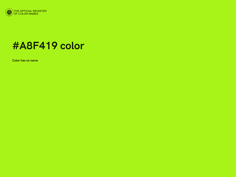 #A8F419 color image