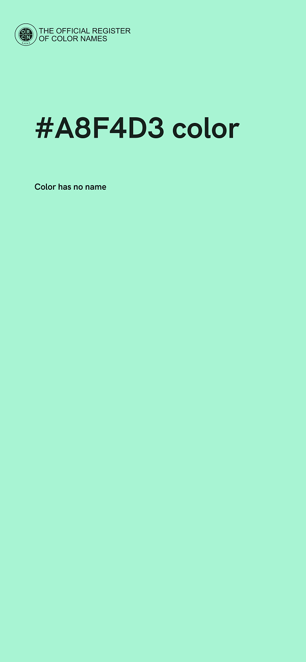 #A8F4D3 color image