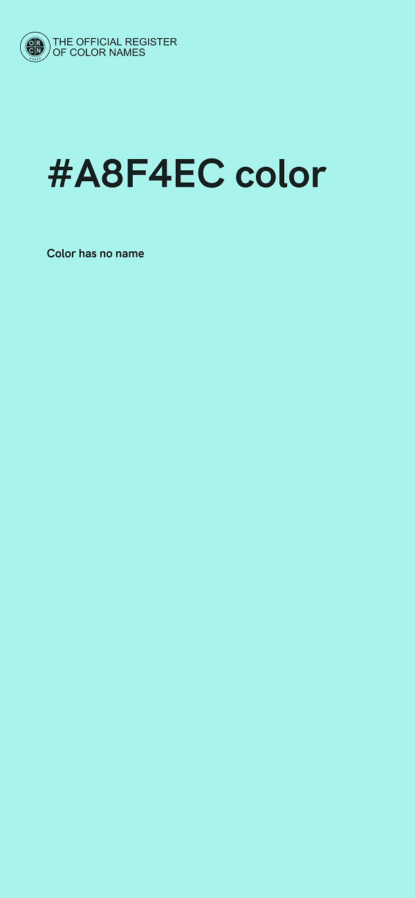 #A8F4EC color image