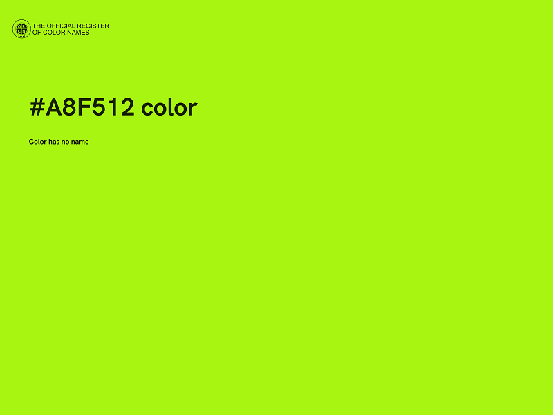 #A8F512 color image