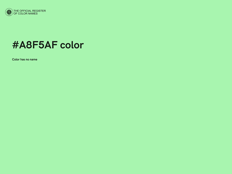 #A8F5AF color image